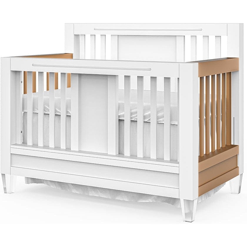 Romina Cribs Solid White / Metallic Gold Romina Millenario Convertible Crib